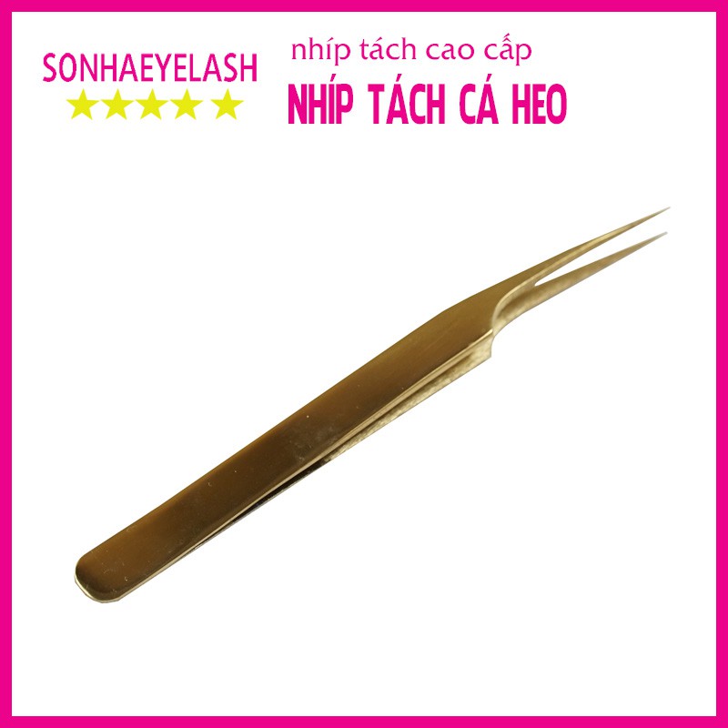 Nhíp tách cá heo vàng cao cấp không gỉ, dùng để tách mi, nối mi classic dành cho thợ nối mi chuyên nghiệp