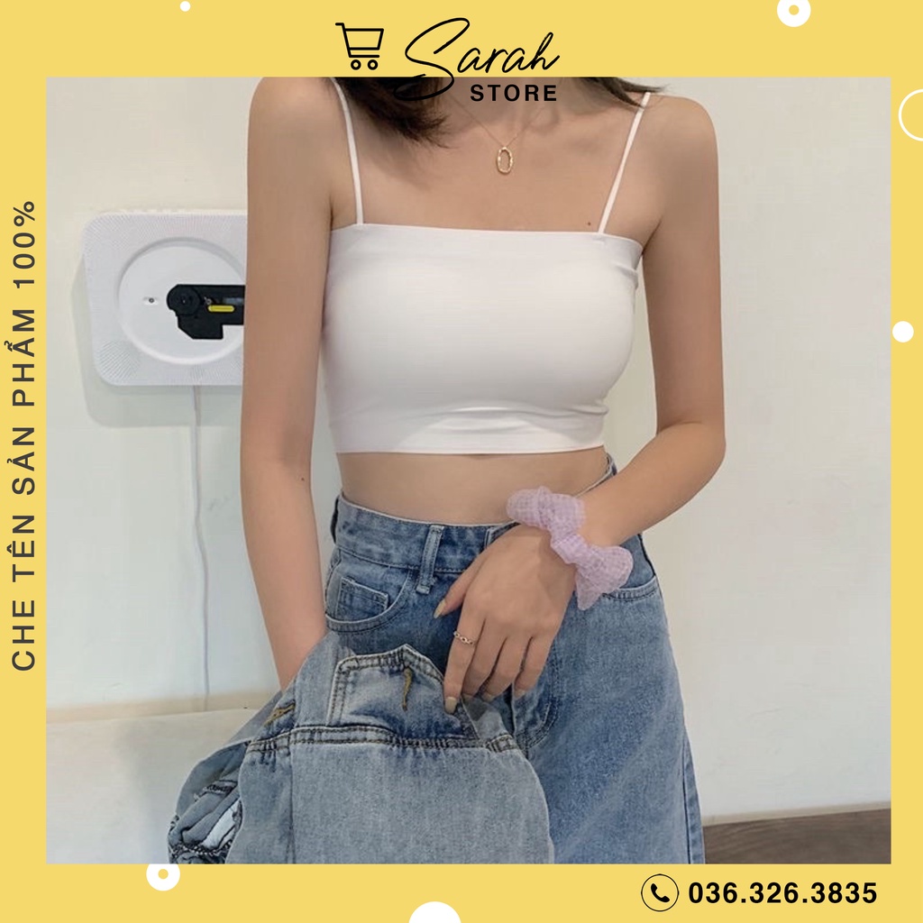 Áo Bra Nữ Quây 2 Dây Su Trơn Đệm Mỏng Dáng Ôm Bao Mát Mịn Freesize <45kg 8881