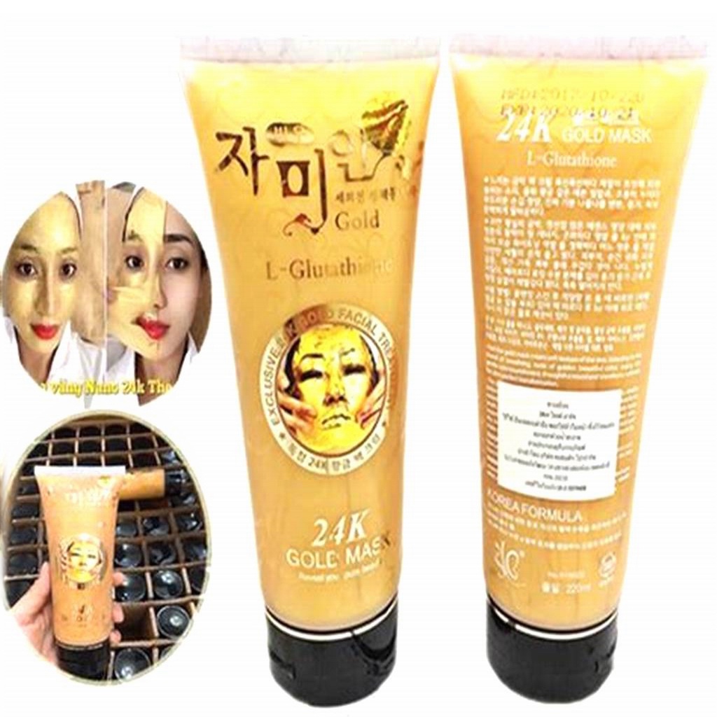 Mặt nạ trắng da 24k Hàn quốc 220ml , mặt nạ vàng 24k làm mịn da