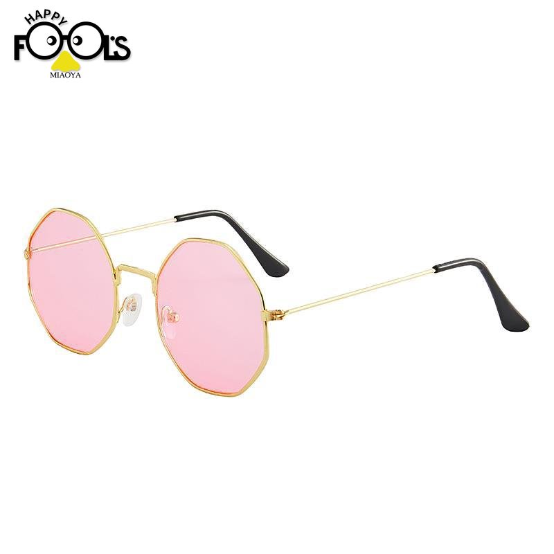 Kính Mát Hình Bát Giác Nhiều Màu Sắc Phong Cách Nhật Hàn Dễ Thương Phổ Biến INS Tròng Kính Cùng Màu Dành Cho Học Sinh