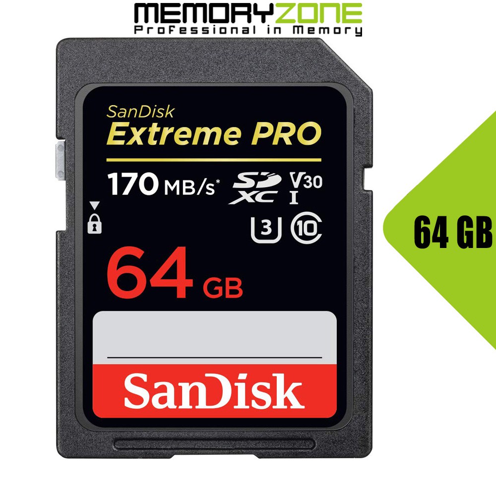 Thẻ nhớ SDXC SanDisk Extreme Pro U3 V30 1133x 64GB SDSDXXY-064G-GN4IN 170MB/s