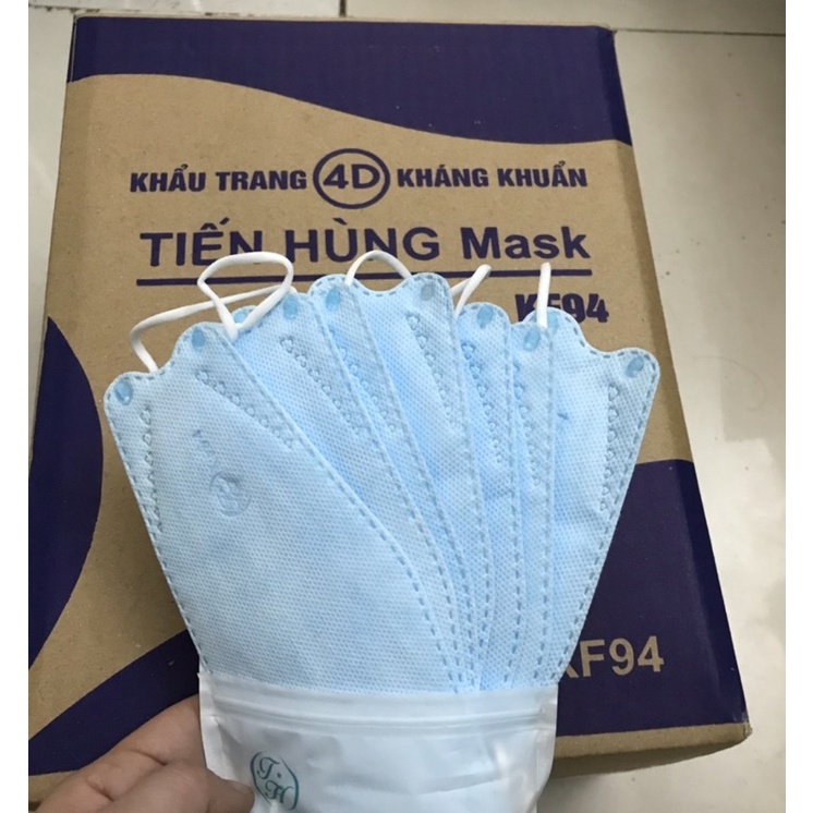 1 Túi 10 cái KHẨU TRANG 4D KHÁNG KHUẨN TIẾN HÙNG Mask KF94