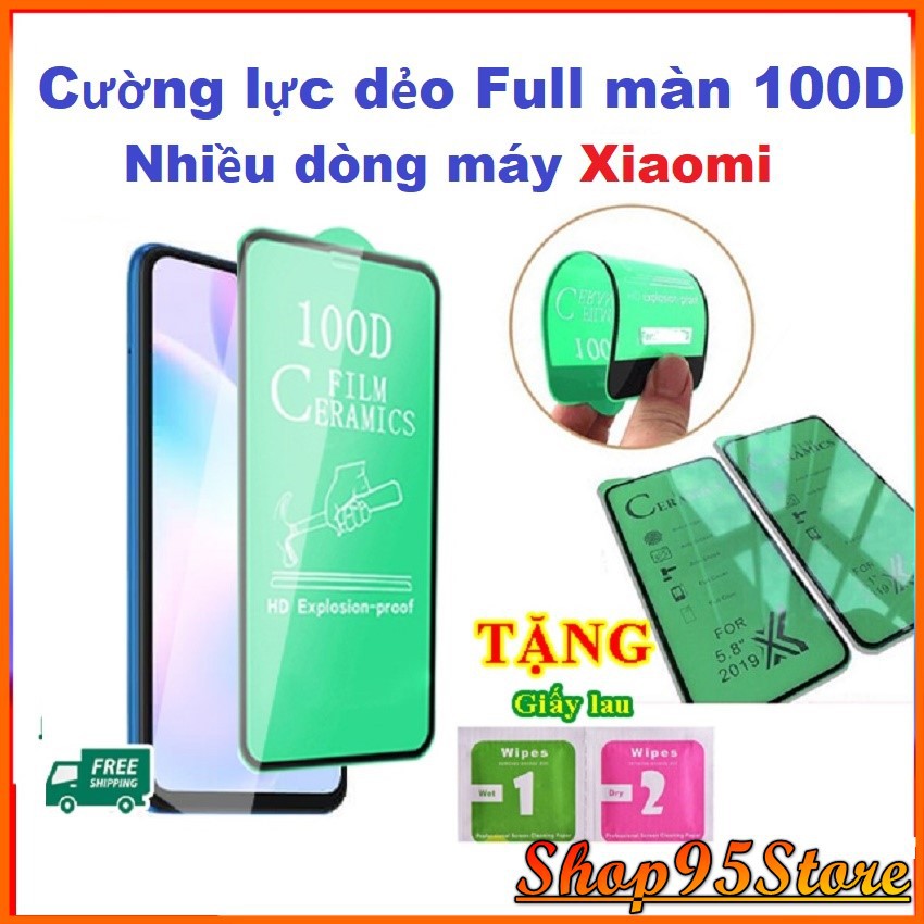Cường lực dẻo 100D Xiaomi Poco X3 pro K40 K40 pro Note 8 pro note 7 K20 K30 Pro Note 9 4g Mi 10t Redmi 9a 9c Poco M3 9T