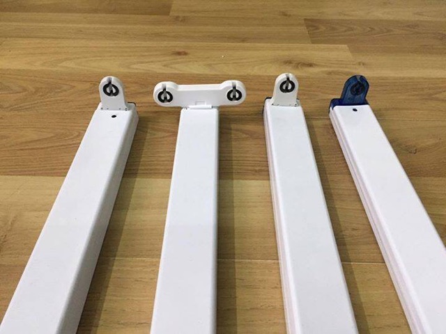 Máng đèn đôi 1m2 dùng cho bóng Led tuýp philips