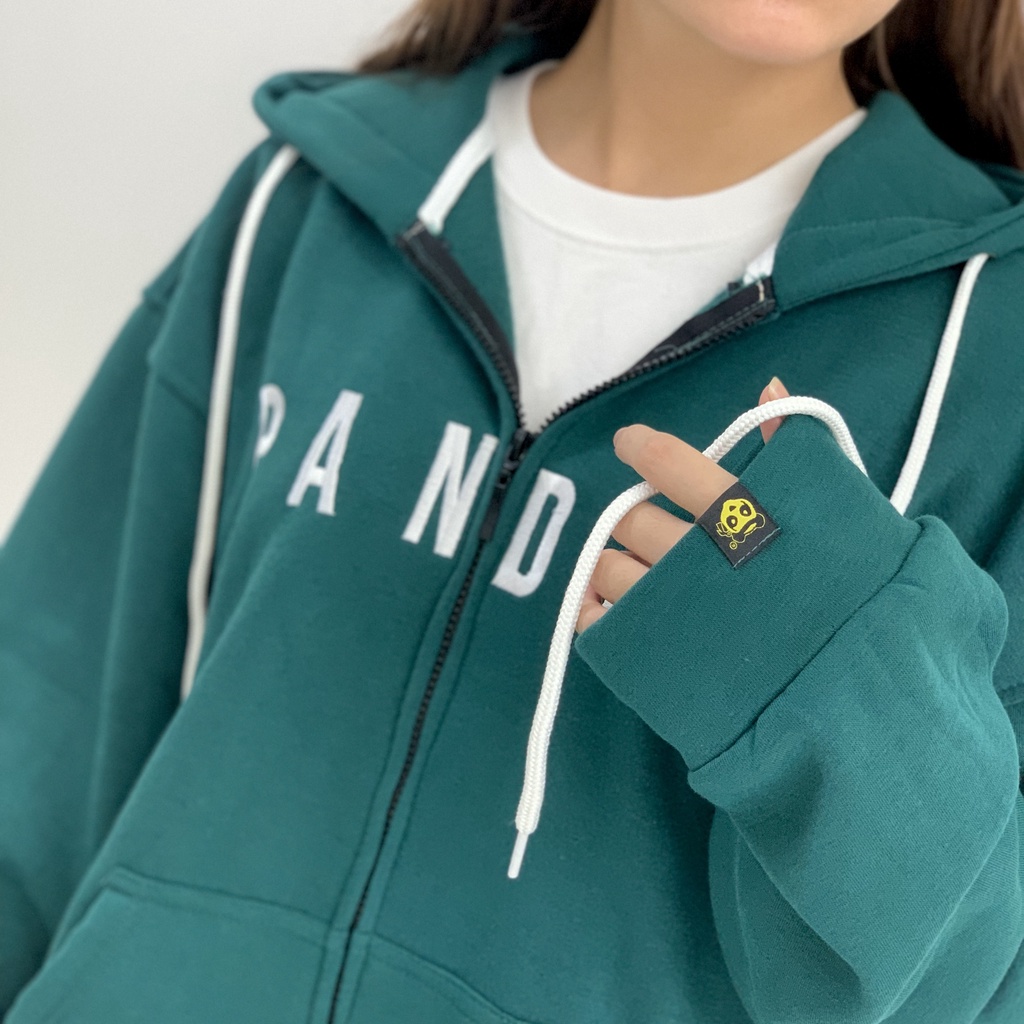 Hoodie zip nam nữ PANDAX , áo khoác nỉ chân cua unisex basic , form rộng local brand
