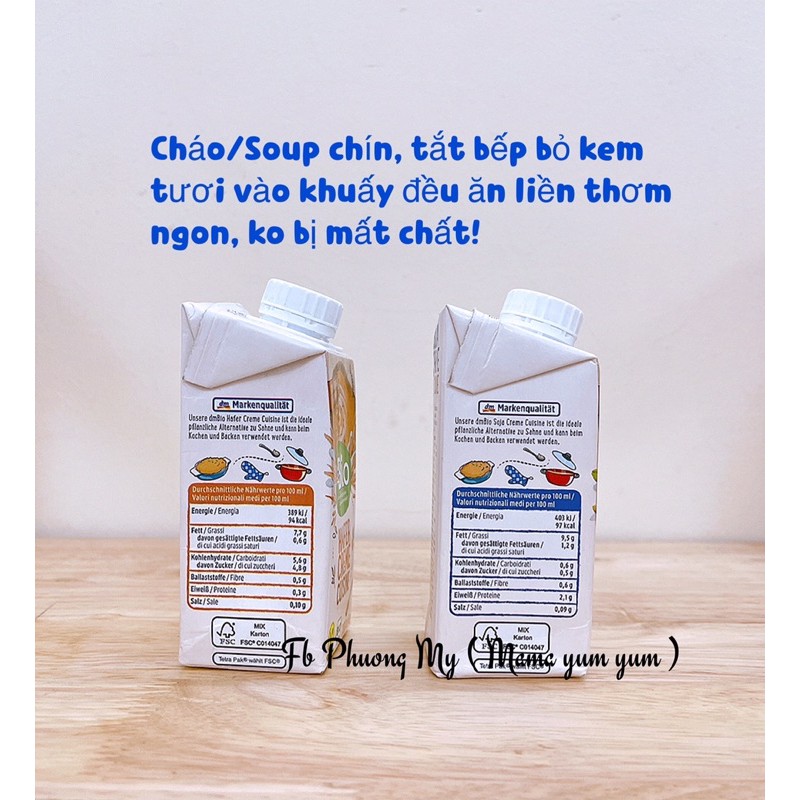 Date 2,3/2022 Kem tươi yến mạch hữu cơ nấu soup, cháo cho bé 6m ăn dặm của Đức