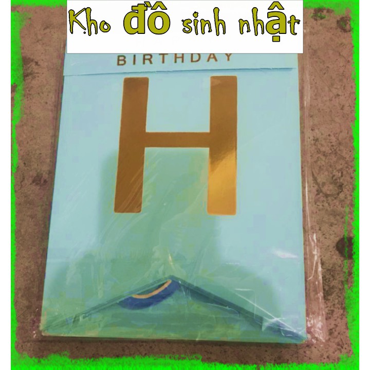 Dây treo chữ HAPPY BIRTHDAY ánh kim trang trí sinh nhật - dài 3M, trang trí tiệc