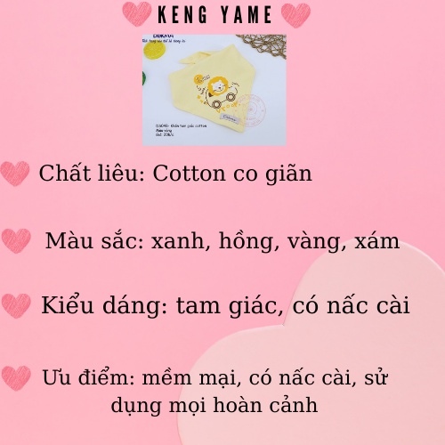 Yêm cho bé yêm tam giac Dokma Yếm cotton Yếm sơ sinh mềm mại ấm cổ cho bé