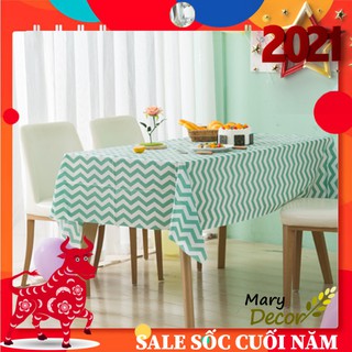 Khăn trải bàn sinh nhật 137*274 (3 màu) chống thấm cực dễ thương họa tiết ziczac