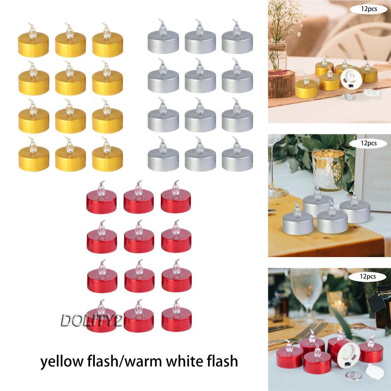 [Dolity2] X Đèn LED Nhỏ Hình Nến Trang Trí Tiệc Trà Sinh Nhật Điện Tử
