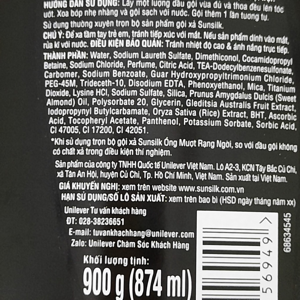 Dầu Gội SUNSILK 900g - BACH HOA HV