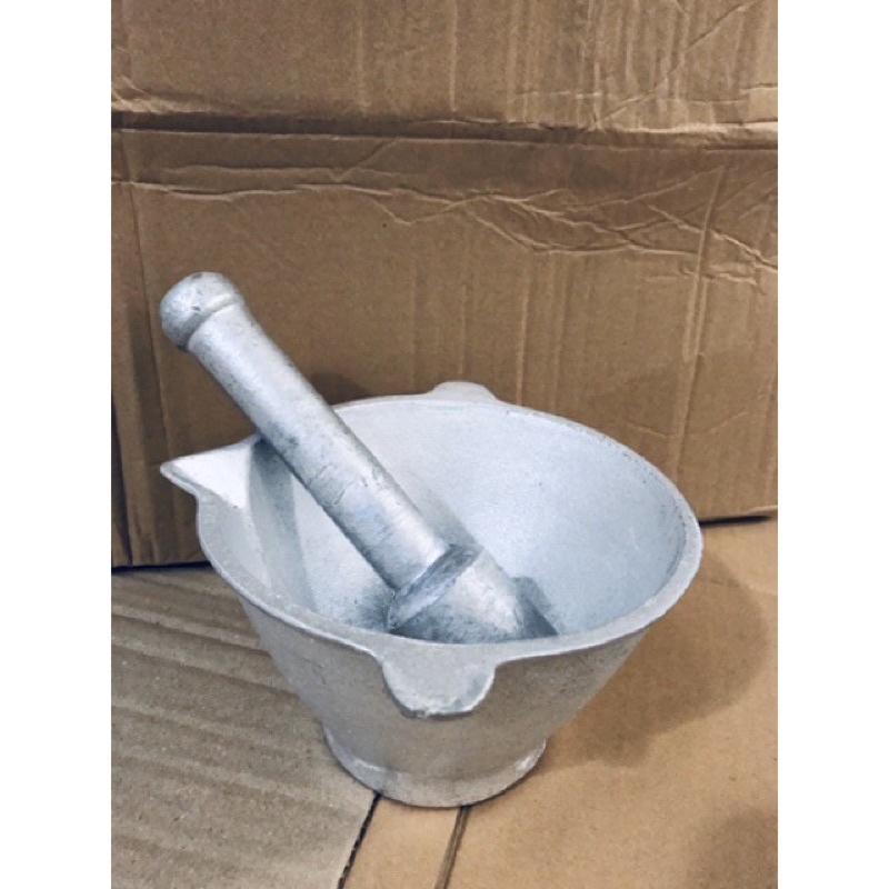 Bộ cối chày gang nguyên khối - bộ cối chày loại to