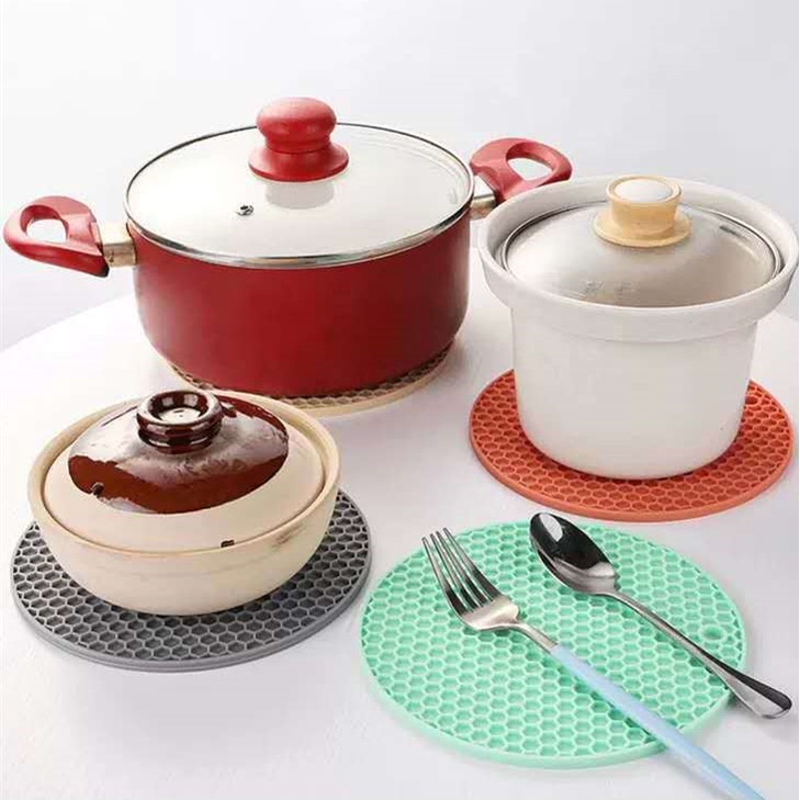 Miếng lót nồi chất liệu silicon cao su cấp thực phẩm cách nhiệt chống trượt bảo vệ mặt bàn