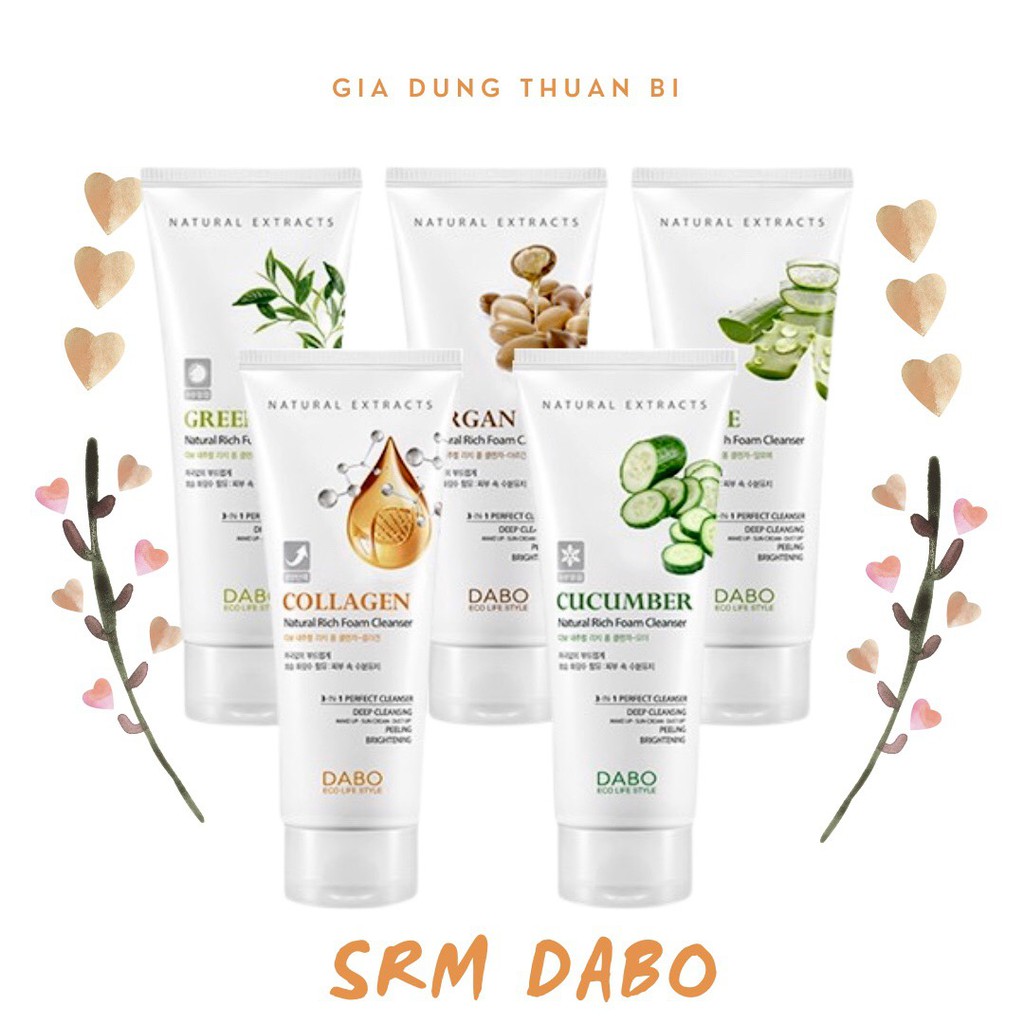 Sữa Rửa Mặt Trắng Da Sạch Nhờn Dabo Hàn Quốc (180ml)