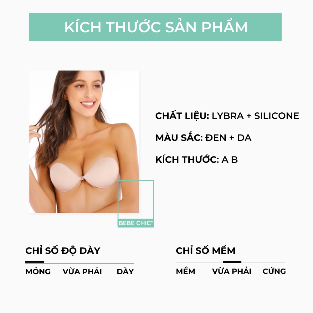 Miếng Dán Ngực Cài Trước BEBECHIC - Áo Dán Nâng Ngực Siêu Dính