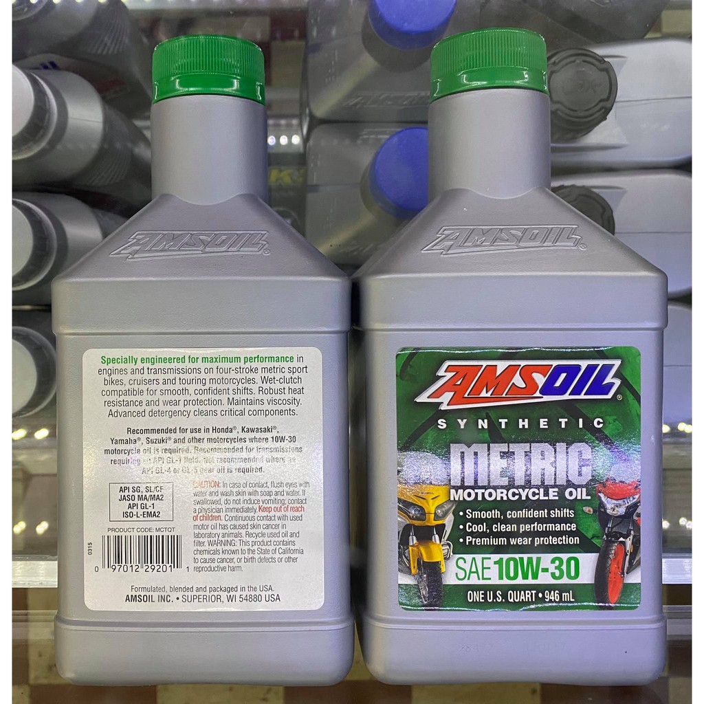 NHỚT AMSOIL METRIC, 10W30, JASO MA2, 100% TỔNG HỢP