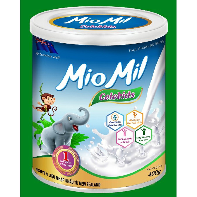 Sữa MIO MIL COLOKIDS cho trẻ biếng ăn, hay nôn trớ, tiêu hóa kém từ 0-12 tháng tuổi
