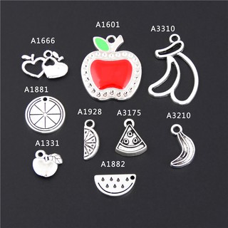1 mặt dây chuyền hình quả táo / táo / quả táo bằng bạc diy dành cho nữ