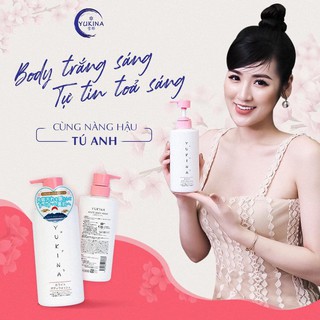 sữa tắm trắng da nữ yu kyna, chiết xuất tế bào gốc và sữa ong chúa giúp làm trắng da trong bảy ngày ( hàng nội địa nhật)