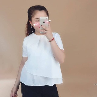 Áo kiểu baby xẻ tà