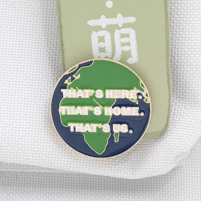 Ghim Cài Áo Hình Trái Đất Hoạt Hình Thân Thiện Với Môi Trường