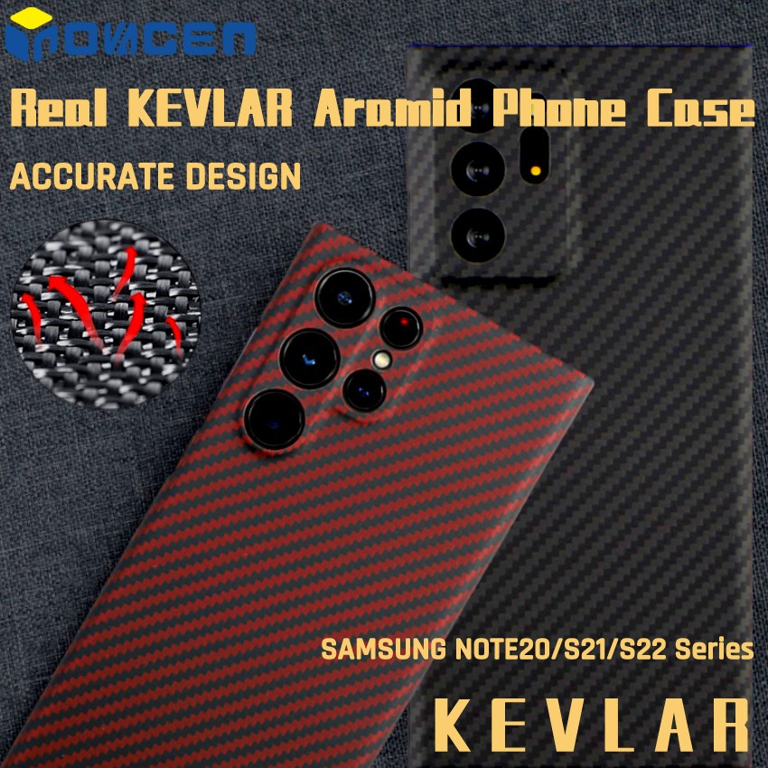 INOVAGEN KEVLAR Aramid Fiber S22 Ultra Phone Case(Accurate Design)Ốp Điện Thoại Sợi Carbon Siêu Mỏng Cao Cấp Cho Samsung NOTE10 20 S20 21 22 Ultra