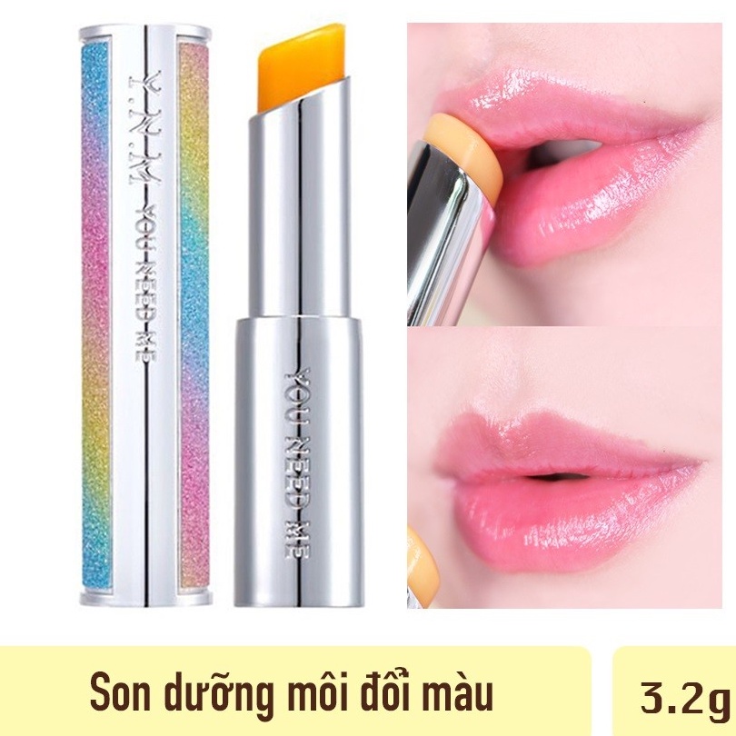 Son dưỡng, Son dưỡng môi cầu vồng YNM Rainbow Honey Lip Balm, dưỡng ẩm, mờ thâm