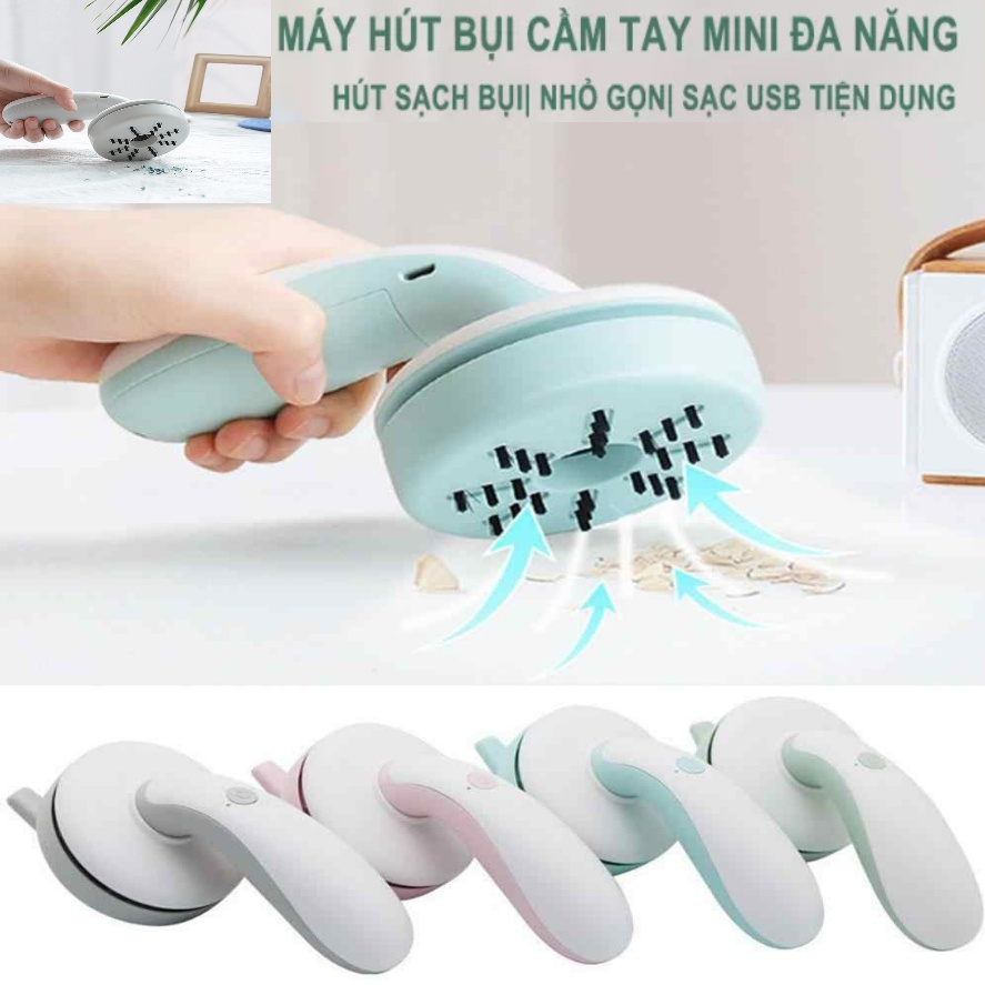 Máy hút bụi cầm tay mini sạc pin không dây để vệ sinh cho bàn làm việc phím laptop máy tính pc