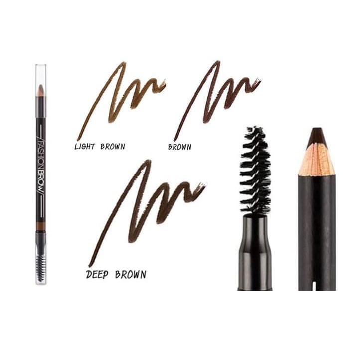 Chì Kẻ Mày 2 Đầu Với Đầu Chì Xéo Mềm Mịn 12H Maybelline New York Fashion Brow Cream Pencil 1.5g