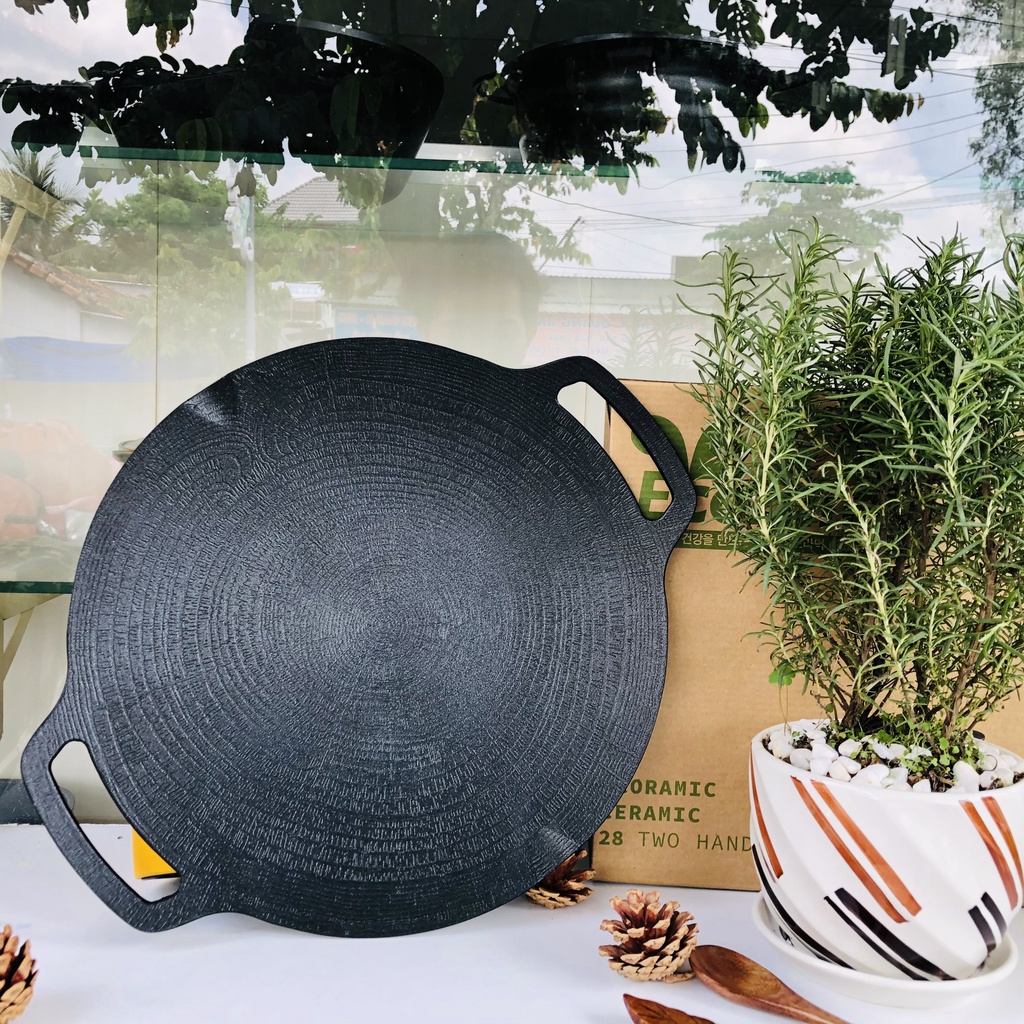 |CHÍNH HÃNG| Chảo nướng chống dính Ecoramic Korea 33cm tặng kèm túi đựng Picnic siêu tiện lợi | BigBuy360 - bigbuy360.vn