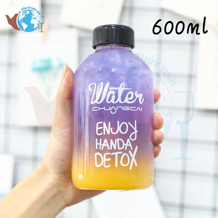 Chai thủy tinh đựng nước Detox Pongdang 600ml