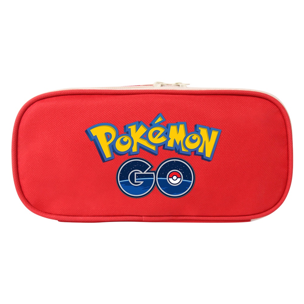 Bóp Viết Vải Canvas Đa Năng In Hình Hoạt Họa Pokemon Pikachu Squirtle Cho Bé