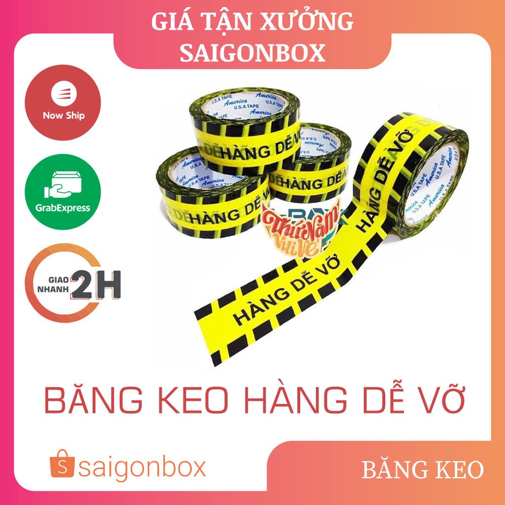 [SIÊU DẦY SIÊU DÍNH] Combo 6 cuộn băng keo hàng dễ vỡ lõi trong nhỏ