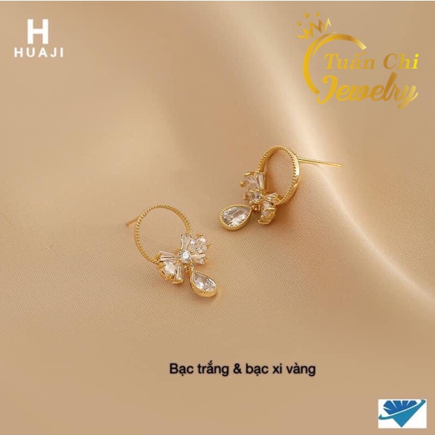 HÀNG MỚI VỀ Bông Tai Nữ- Khuyên Tai Bạc Kiểu Dáng Nơ Thanh Lịch, Mẫu Mới Nhất