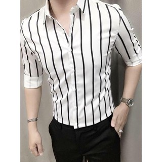 ÁO SƠ MI NAM SỌC TRUNG, VẢI MỀM, MÁT, THẤM HÚT MỒ HÔI TỐT, SIZE M-6XL TỪ 40-90KG