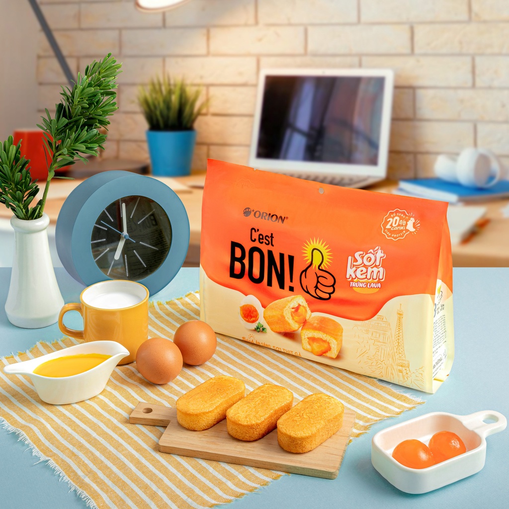 Bánh Ăn Sáng C'est Bon Orion Sợi Thịt Gà / Phô mai trứng muối / Sốt kem / Sanwich gà quay Gói1 36g / 162g