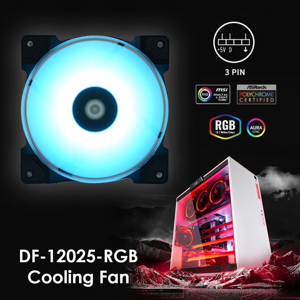 ID-COOLING (Dom) Quạt Tản Nhiệt Id-Cool Df-12025-Rgb Pwm Pc 120mm