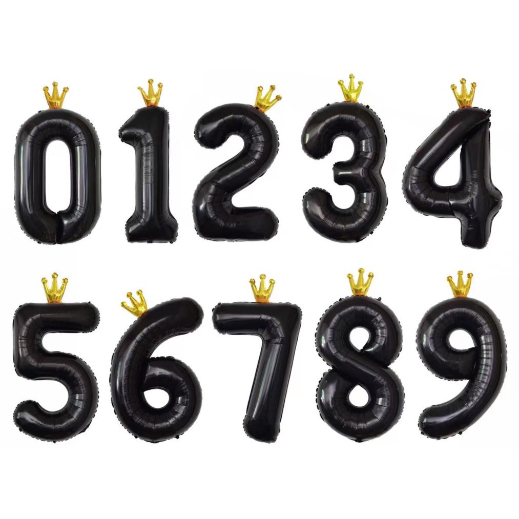 Bong Bóng Hình Số 40 Inch 18 30 100 Ngày Sinh Nhật Màu Hồng Xanh Và Đen