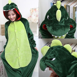 Đồ ngủ thú nhung bông KHỦNG LONG XANH