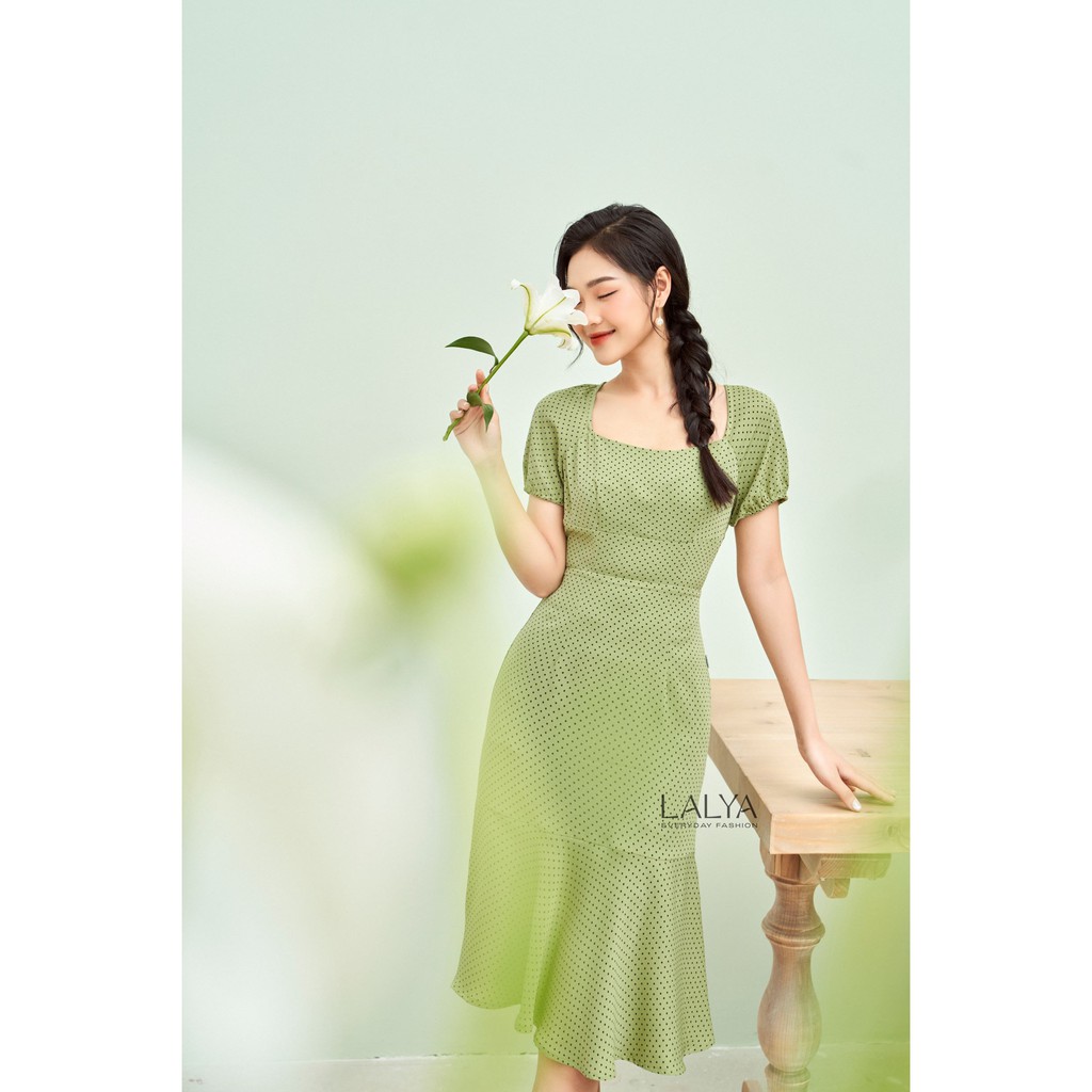 LALYA_Váy bi xanh chun lưng