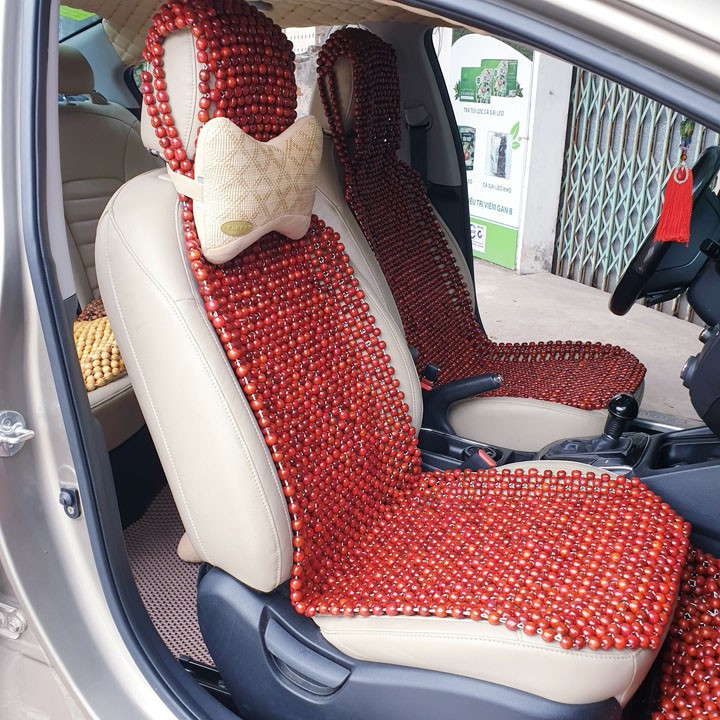 Lót ghế ô tô - hạt gỗ nhãn