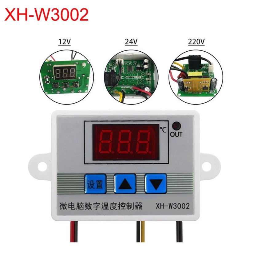Đồng Hồ đo Nhiệt độ Kỹ Thuật Số Cho Máy Tính XH-W3002 DC 12V / 24V Với đầu Dò