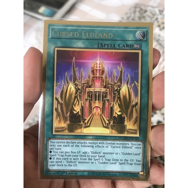 Thẻ bài Yugioh Cursed Eldland - Premium Gold
