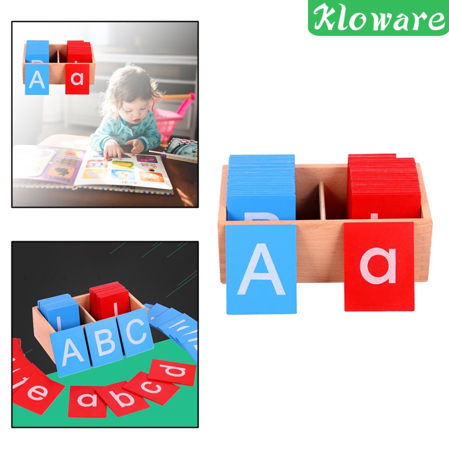 Montessori Wooden English Letters Board Teaching Aids Kids Toys Age 3+