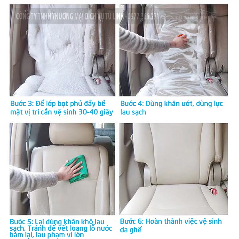 [Mã LIFEAU5SALE giảm 10% đơn 50K] Chai xịt bọt vệ sinh nội thất ô tô Foam Cleaner