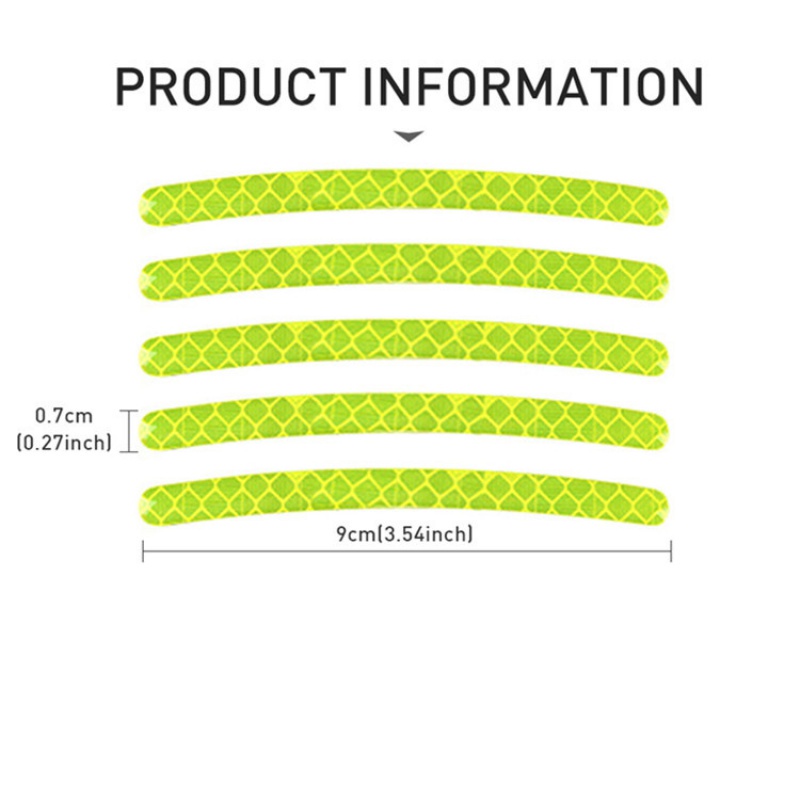 Bộ 20 Miếng Dán 3D Phản Quang Trang Trí Bánh Xe Hơi / Mô Tô