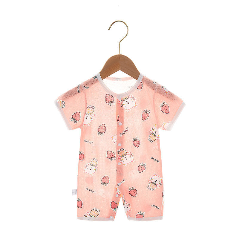 Áo liền quần tay ngắn in họa tiết xinh xắn cho trẻ em