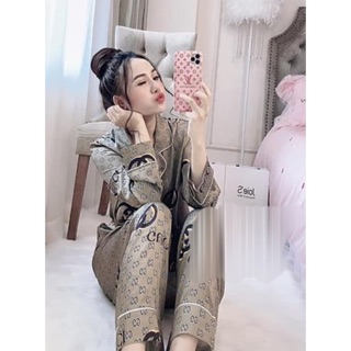 BỘ PIJAMA LỤA DÀI G U C C I CAO CẤP