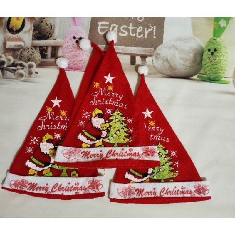 Mũ noel vải nỉ cho bé