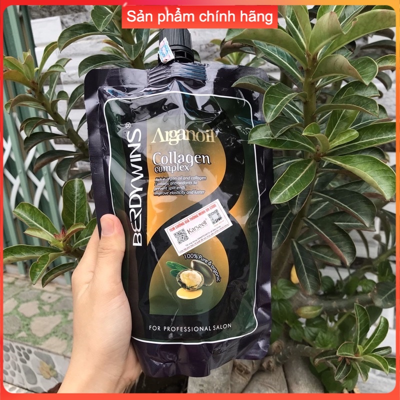 Kem ủ tóc hấp tóc collagen Berdywins phục hồi tóc hư tổn tái tạo tóc 500ml - [𝗖𝗵𝗶́𝗻𝗵 𝗵𝗮̃𝗻𝗴]